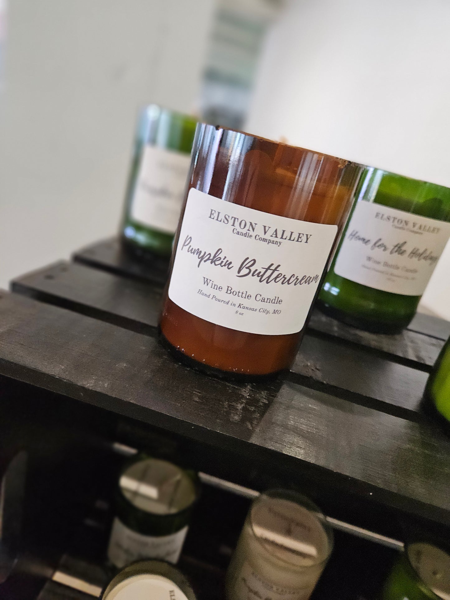 'Holiday Inspired' Wine Bottle Candles