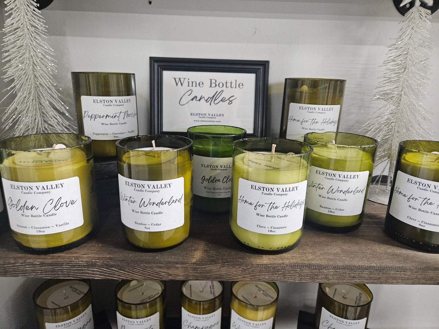 'Holiday Inspired' Wine Bottle Candles