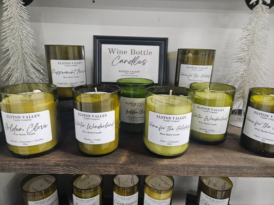 'Holiday Inspired' Wine Bottle Candles